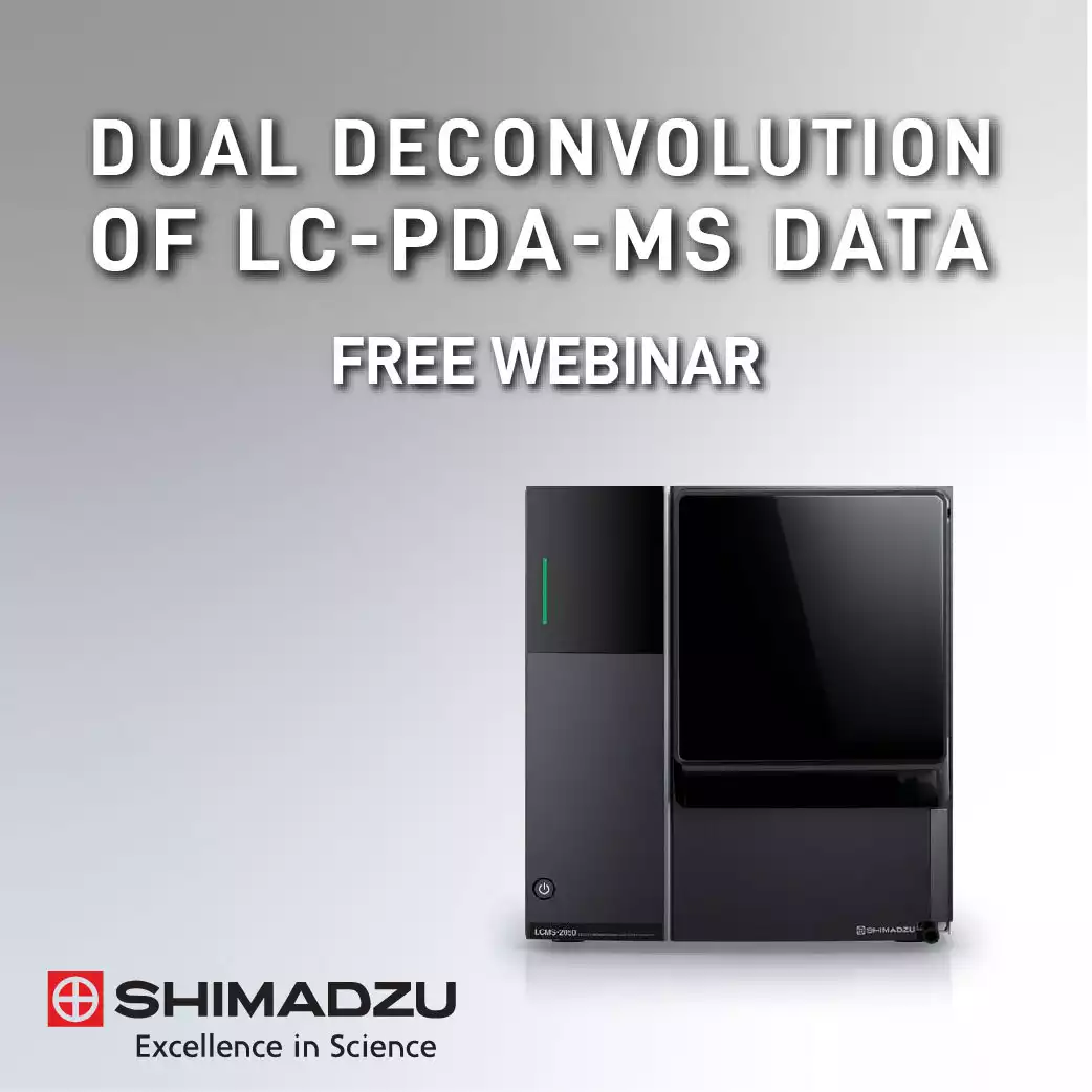 Dual deconvolution of LC-PDA-MS data by Shimadzu